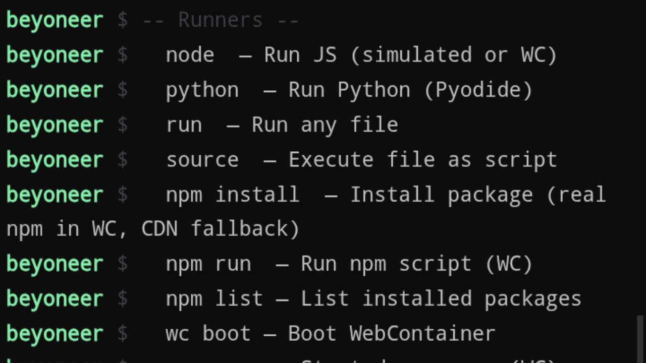 Node.js in Beyoneer Preview